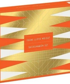 HausOfRex Frank Lloyd Wright Backgammon Set Orange Gold