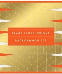 HausOfRex Frank Lloyd Wright Backgammon Set Orange Gold 9 HausOfRex Frank Lloyd Wright Backgammon Set Orange Gold