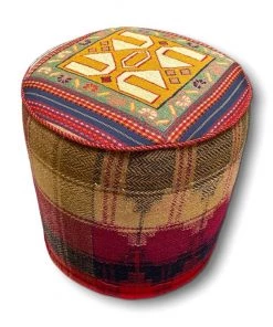 HausOfRex Pouf Round Persian Kilim Handmade