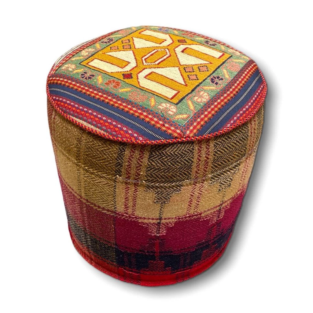 HausOfRex Pouf Round Persian Kilim Handmade 1 HausOfRex Pouf Round Persian Kilim Handmade