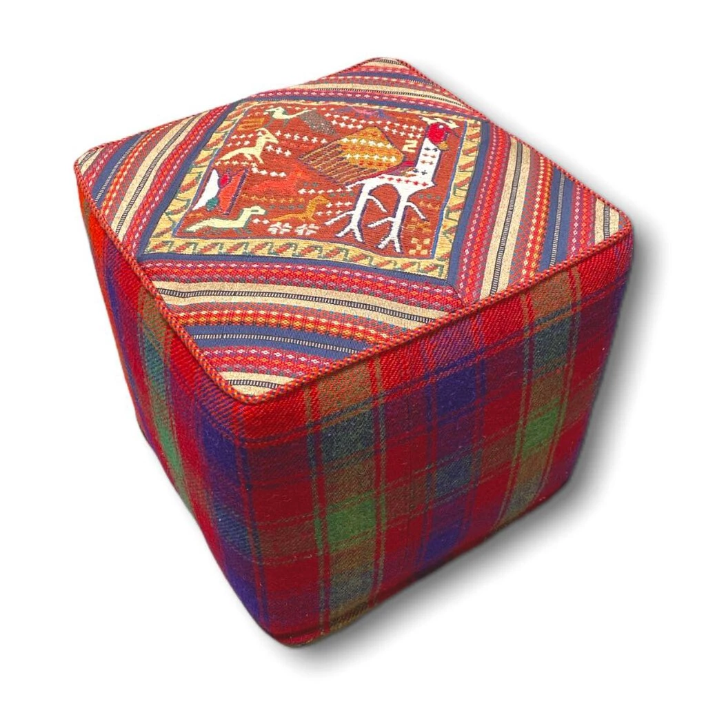 HausOfRex Looking Playing Loving Pouf Square Persian Kilim Handmade 1 HausOfRex Looking Playing Loving Pouf Square Persian Kilim Handmade