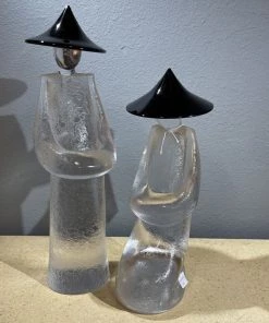 HausOfRex Looking Playing Loving Pair - Authentic Monumental Pino Signorretto Murano Kneeling Figures - SIGNED