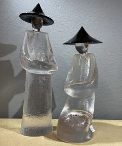 HausOfRex Looking Playing Loving Pair - Authentic Monumental Pino Signorretto Murano Kneeling Figures - SIGNED