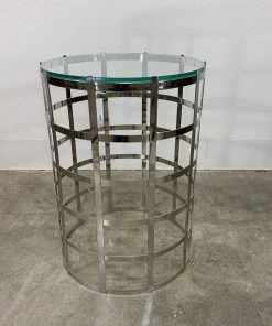 HausOfRex Cyan Design Ecliptic Side Table In Chrome & Glass Living