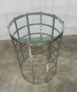 HausOfRex Cyan Design Ecliptic Side Table In Chrome & Glass Living