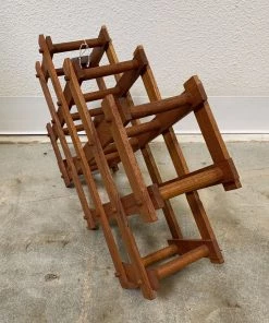 HausOfRex Dining Vintage Danish Modern Teak Wine Rack