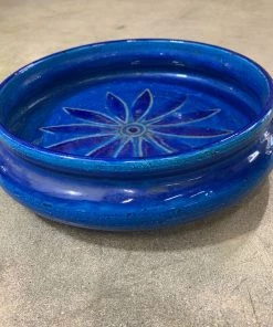 HausOfRex Looking Playing Loving Bitossi - Netter 'Rimini Blue' Sunflower Bowl (Italy)