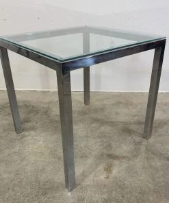 HausOfRex Pair - Cube Chrome Side Tables