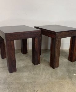 HausOfRex Pair Of Don Shoemaker Nesting Tables Solid Rosewood Cocobolo Parquetry
