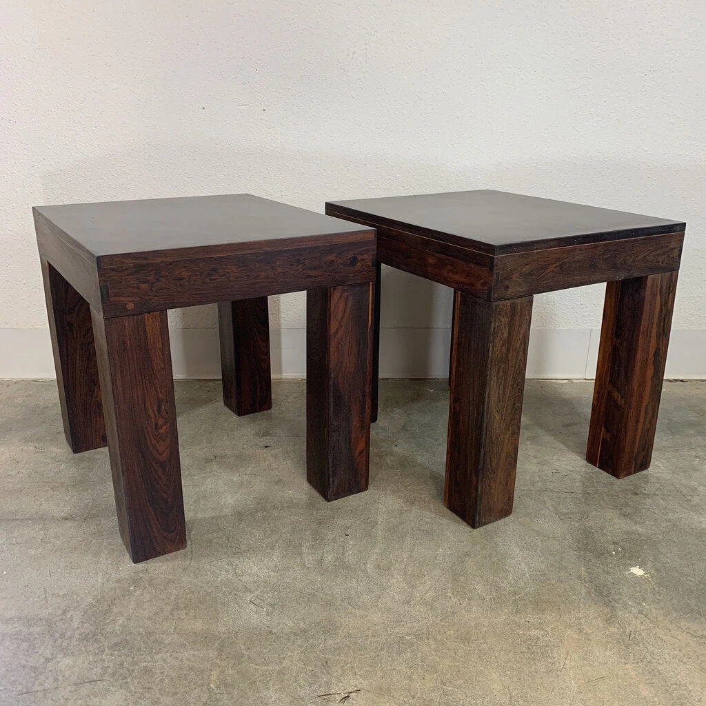 HausOfRex Pair Of Don Shoemaker Nesting Tables Solid Rosewood Cocobolo Parquetry 1 HausOfRex Pair Of Don Shoemaker Nesting Tables Solid Rosewood Cocobolo Parquetry