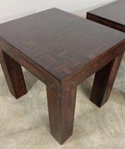 HausOfRex Pair Of Don Shoemaker Nesting Tables Solid Rosewood Cocobolo Parquetry