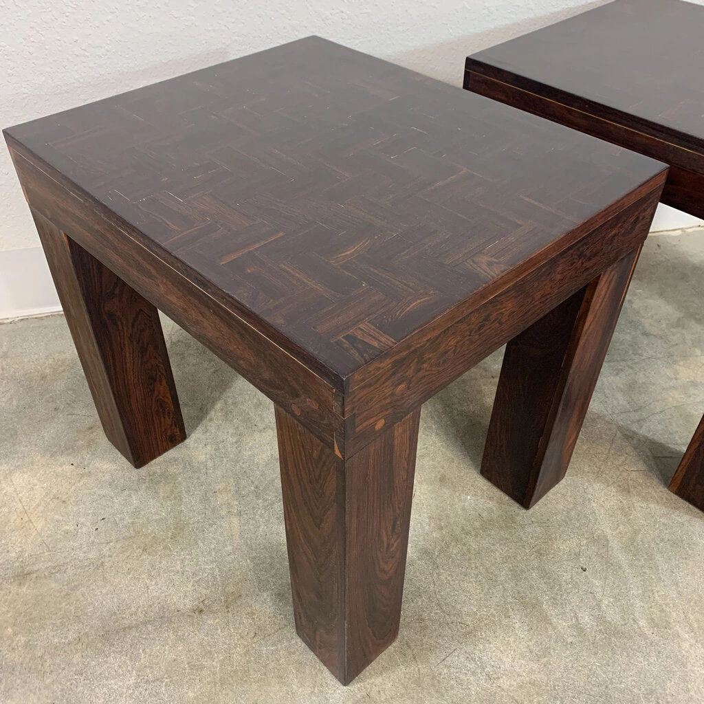 HausOfRex Pair Of Don Shoemaker Nesting Tables Solid Rosewood Cocobolo Parquetry 2 HausOfRex Pair Of Don Shoemaker Nesting Tables Solid Rosewood Cocobolo Parquetry