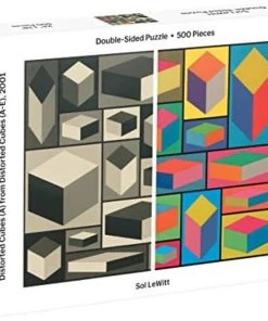 HausOfRex Sol LeWitt MoMa Distorted Cubes 2001 Double-Sided Puzzle 500 Piece Puzzle Looking Playing Loving
