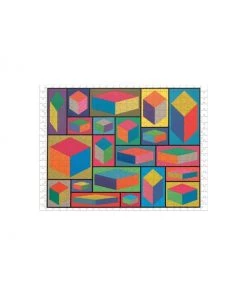 HausOfRex Sol LeWitt MoMa Distorted Cubes 2001 Double-Sided Puzzle 500 Piece Puzzle Looking Playing Loving