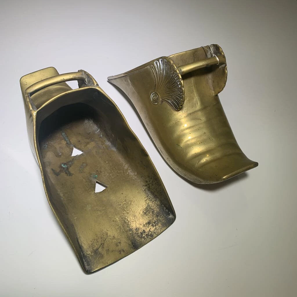 HausOfRex 19th Century Spanish Colonial 'Conquistador' Brass Stirrups - Pair Looking Playing Loving 2 HausOfRex 19th Century Spanish Colonial 'Conquistador' Brass Stirrups - Pair Looking Playing Loving
