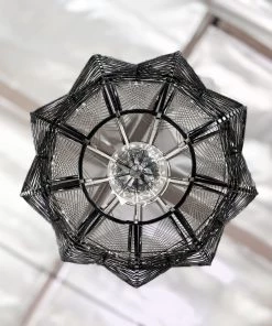 HausOfRex Geometric Acrylic Lamp, Black Lighting