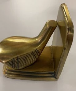 HausOfRex Looking Playing Loving Pair - Brass Finish Golf Bookends