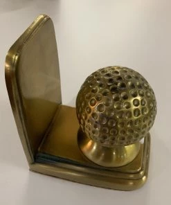 HausOfRex Looking Playing Loving Pair - Brass Finish Golf Bookends