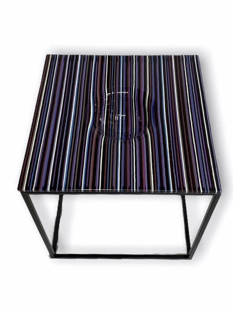 HausOfRex Looking Playing Loving Orfeo Striped Glass Top Table 1 HausOfRex Looking Playing Loving Orfeo Striped Glass Top Table