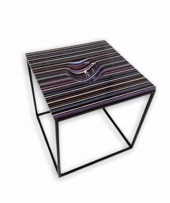 HausOfRex Looking Playing Loving Orfeo Striped Glass Top Table 5 HausOfRex Looking Playing Loving Orfeo Striped Glass Top Table