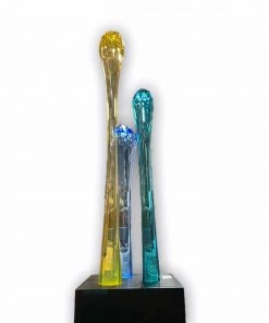 HausOfRex Lighting Orfeo 3 Spore Lamp, Blue Amber