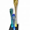 HausOfRex Lighting Orfeo 3 Spore Lamp, Blue Amber