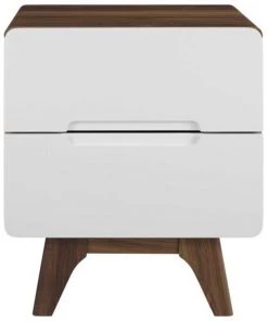 HausOfRex Sleeping The Modo Series Nightstand In Walnut/White