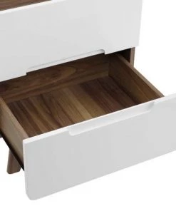 HausOfRex Sleeping The Modo Series Nightstand In Walnut/White