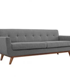 HausOfRex Gage Upholstered Fabric Sofa In Expectation Gray