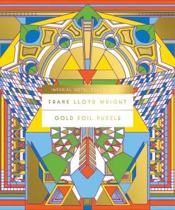 HausOfRex Frank Lloyd Wrigh TImperial Hotel Peacock Rug Gold Foil 500 Piece Looking Playing Loving