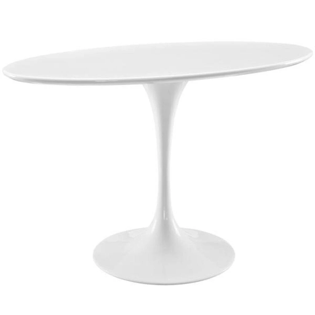 HausOfRex Tulip Table Dining / 48" Oval / White Top / White Base 1 HausOfRex Tulip Table Dining / 48" Oval / White Top / White Base