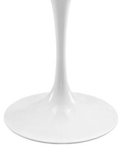 HausOfRex Tulip Table Dining / 48" Oval / White Top / White Base
