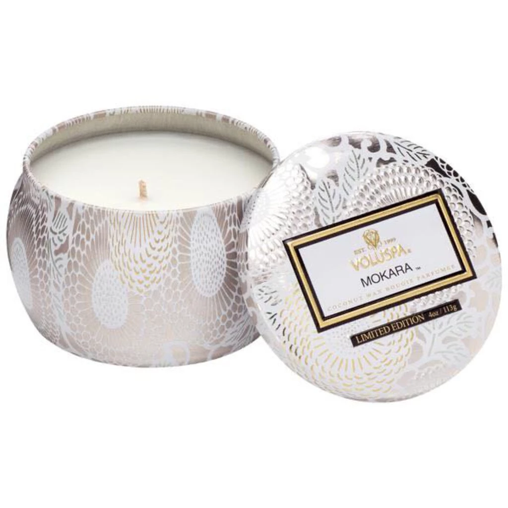 Looking Playing Loving Voluspa MOKARA Petite Tin Candle 1 Looking Playing Loving Voluspa MOKARA Petite Tin Candle