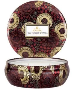 Voluspa GOJI & TAROCCO Orange 3 Wick Candle Tin