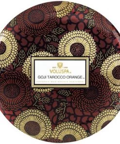 Voluspa GOJI & TAROCCO Orange 3 Wick Candle Tin