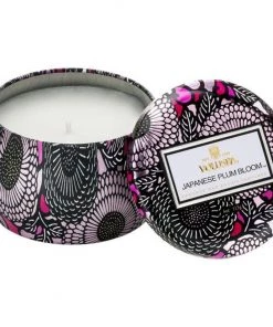 Voluspa JAPANESE PLUM BLOOM Petite Tin Candle Looking Playing Loving