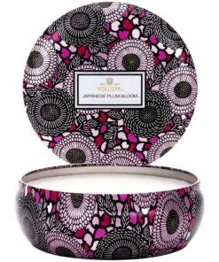 Looking Playing Loving Voluspa JAPANESE PLUM BLOOM 3 Wick Tin Candle