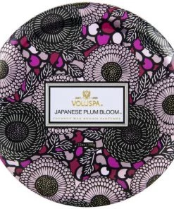 Looking Playing Loving Voluspa JAPANESE PLUM BLOOM 3 Wick Tin Candle