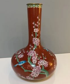 HausOfRex Looking Playing Loving Vintage Imperial Cloisonne Red Vase 6 HausOfRex Looking Playing Loving Vintage Imperial Cloisonne Red Vase