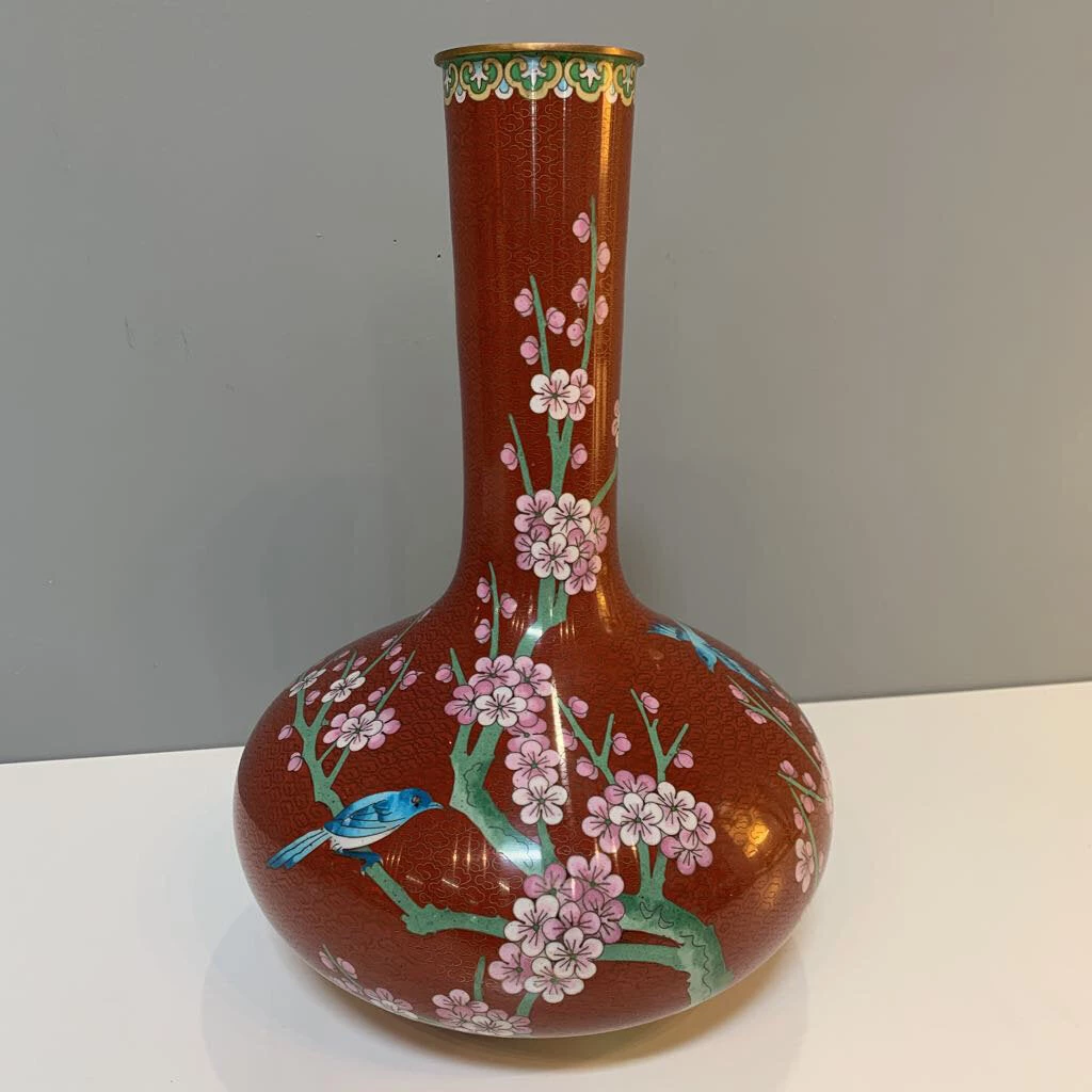 HausOfRex Looking Playing Loving Vintage Imperial Cloisonne Red Vase 3 HausOfRex Looking Playing Loving Vintage Imperial Cloisonne Red Vase