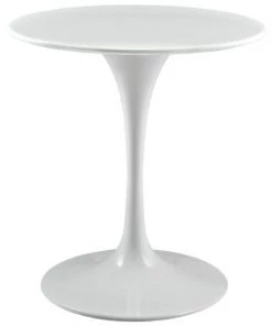 HausOfRex Tulip Table Dining / 48" Round / White Top / White Base