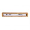 HausOfRex Texttime Bamboo Clock And Floating Shelf 3" Cm Deep Looking Playing Loving