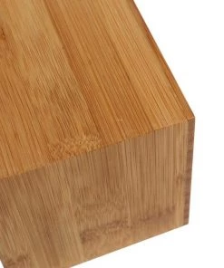 HausOfRex Texttime Bamboo Clock And Floating Shelf 3" Cm Deep Looking Playing Loving