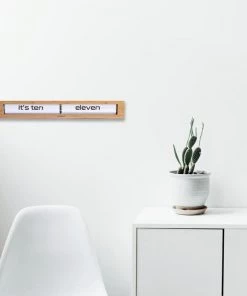 HausOfRex Texttime Bamboo Clock And Floating Shelf 3
