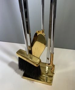 HausOfRex Brass And Chrome MCM Fireplace Tools Looking Playing Loving