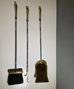 HausOfRex Brass And Chrome MCM Fireplace Tools Looking Playing Loving