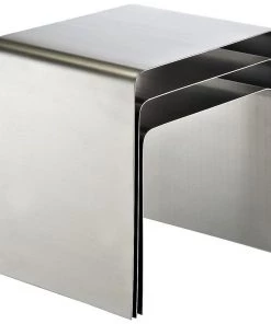 HausOfRex Living Steel Waterfall Nesting Table