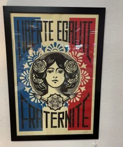 HausOfRex OBEY "Liberte Egalite Fraternite" Signed Offset Lithograph By Shepard Fairey