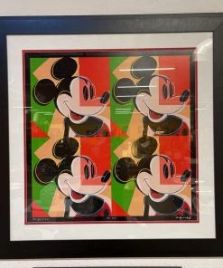 HausOfRex Looking Playing Loving Andy Warhol Framed Lithograph "Mickey Head" 44" X 44" L