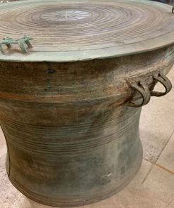HausOfRex Thailand Vintage Patinated Bronze Rain Drum Looking Playing Loving